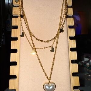Chic Gold Heart Charm Necklace